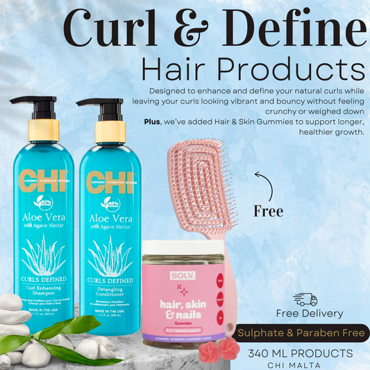 Curl & Define CHI Aloe Set + Free Brush