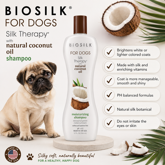 Biosilk Pets Coconut Oil Shampoo 355ml for dogs